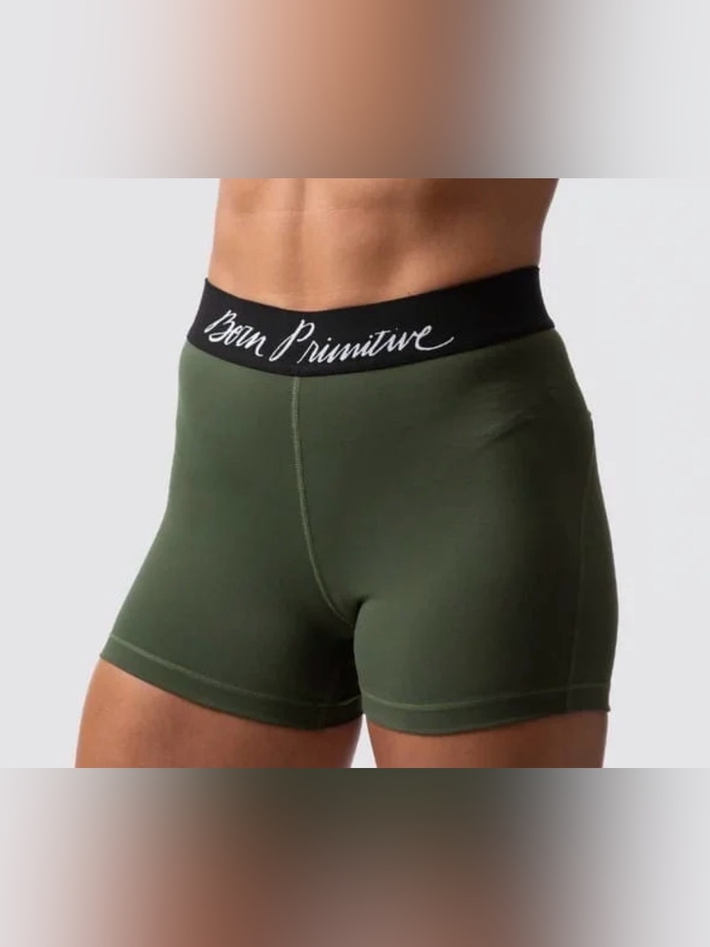 Born Primitive deep green shorts size M